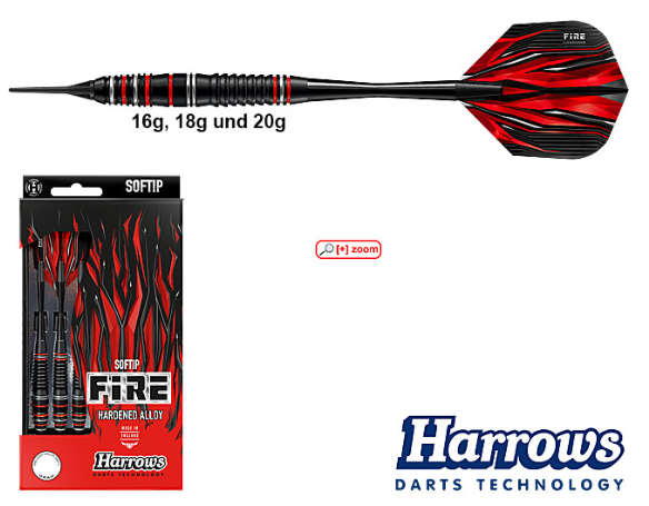 Harrows Fire High Grade Alloy Softip Dartpfeile