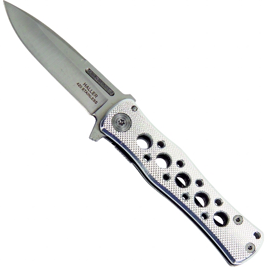 Haller Taschenmesser klein silber mit Löcher