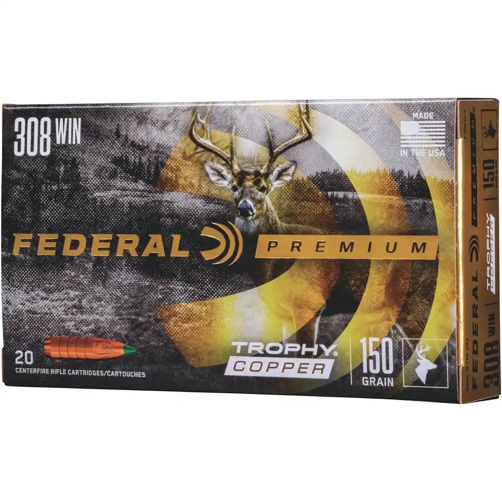 Federal .308 Win. Trophy Copper bleifrei 9,7g / 150gr Federal .308 Win. Trophy Copper bleifrei 9,7g / 150gr