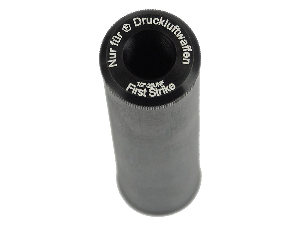 First Strike Schalldämpfer 1/2" 20 UNF für 4,5 mm und 5,5 mm F-Druckluftwaffen