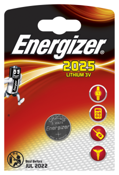 Energizer Lithium Knopfzelle 3V CR2025 Blister 1