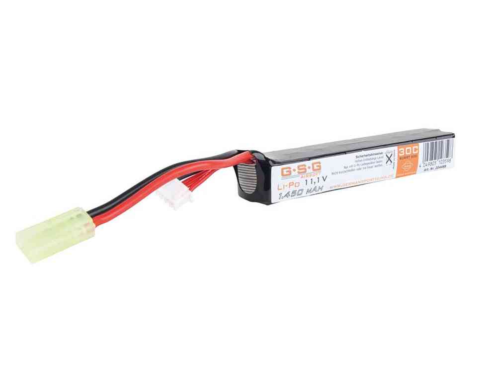 GSG-LiPo-Akku-111V-1450mAh-30C-Stick-Type GSG Li-Po Akku 11,1V 1450mAh für Airsoftwaffen