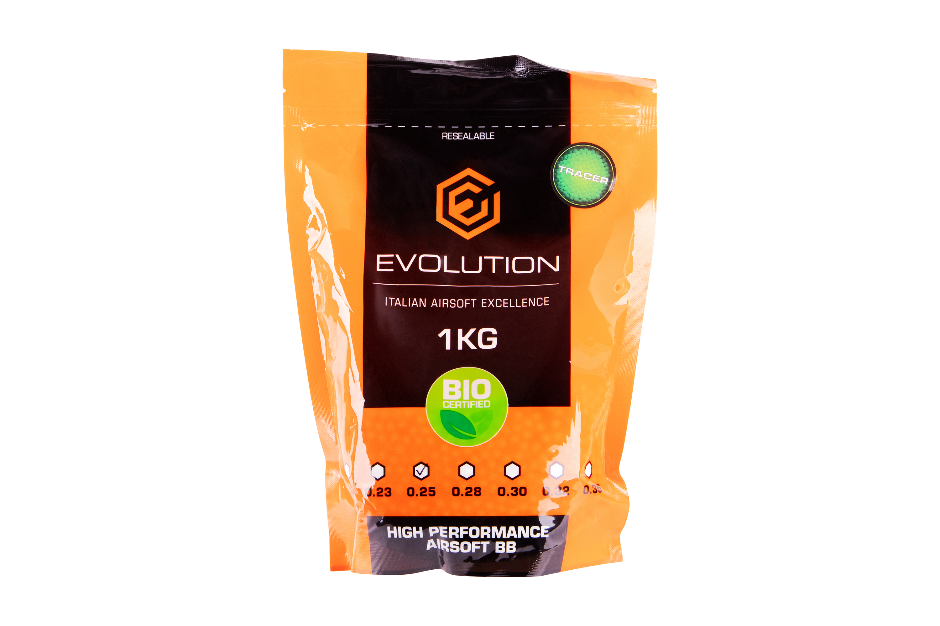Evolution High Performance Airsoft BIO Tracer BBs 6 mm 0,25 g Evolution High Performance Airsoft BIO Tracer BBs 6 mm 0,25 g