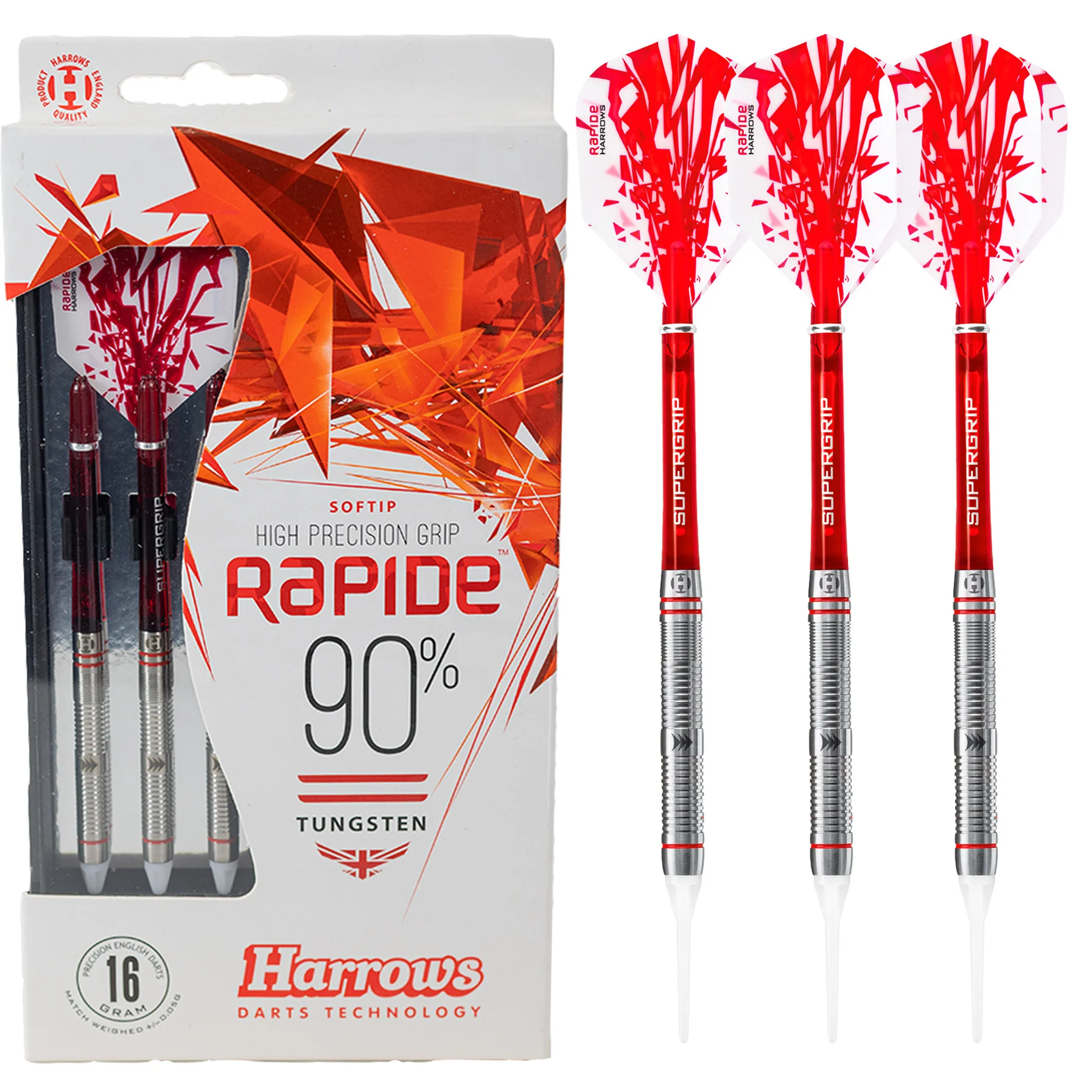 Harrows Rapide 90% Tungsten Style B Softip Dartpfeile