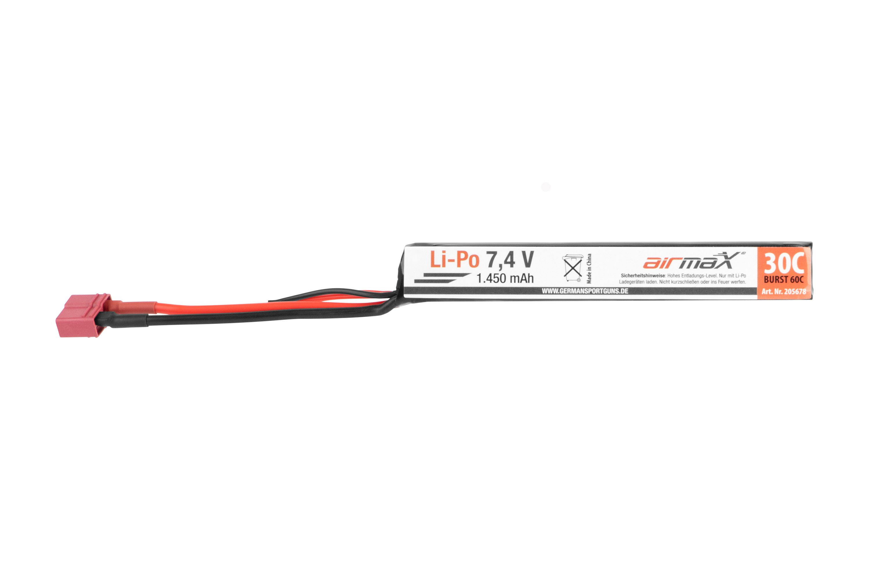 airmaX Akku Li-Po 7,4V | 1.450 mAh Dean Stecker