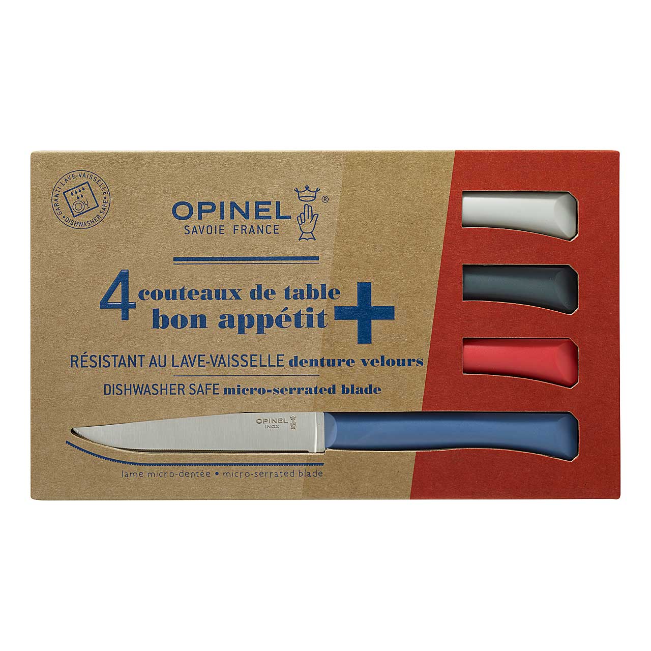 2544167lm2wFBpCLwKW Opinel Tafelmesser Bon Appetit + Primo 4er Set