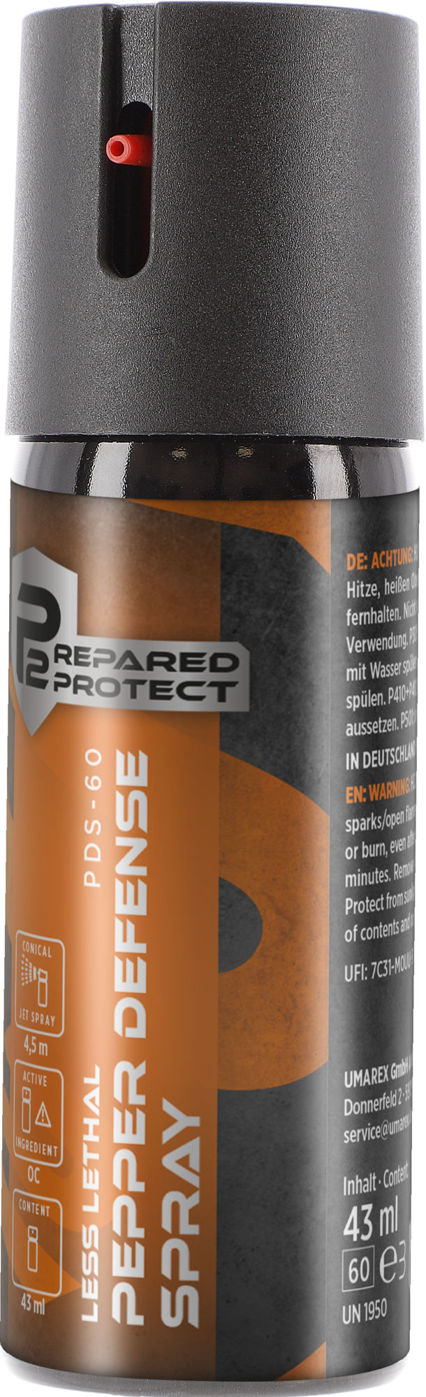 P2P PDS-60 Pfefferspray konischer Strahl 43 ml