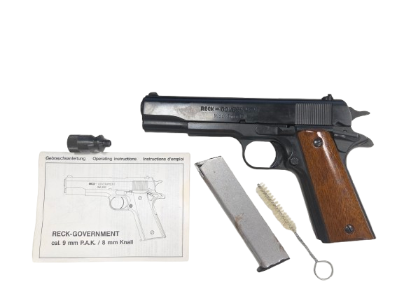 RECK Government 9mm Schreckschusspistole mit Holzgriffschalen