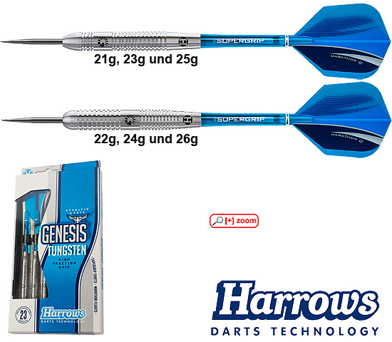 Harrows Genesis Tungsten - Steeltip Dartpfeile