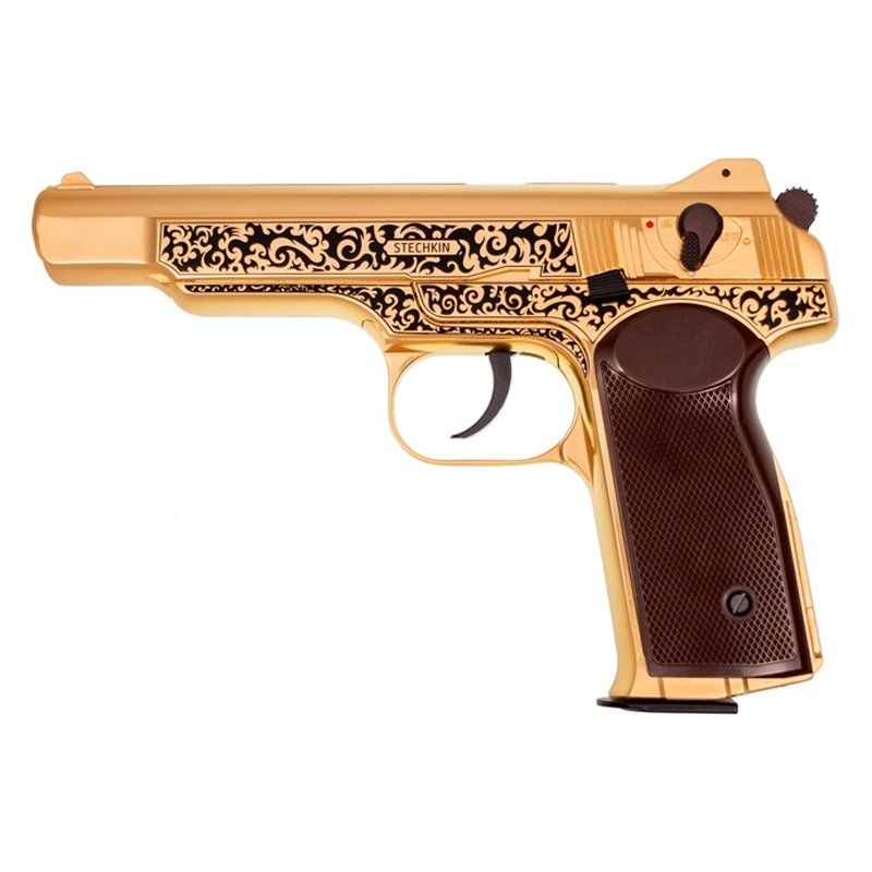 gletcher-stechkin-gold-gbb Gletcher Stechkin Gold 4,5mm BB CO2-Pistole