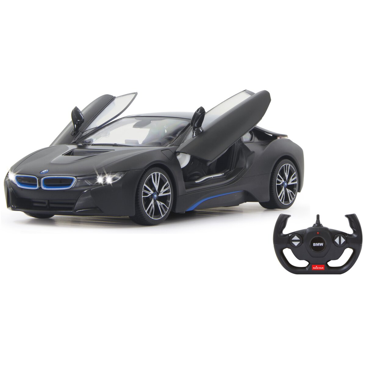 Jamara BMW I8 1:14 schwarz 2,4GHz Tür manuell & inkl. Akku